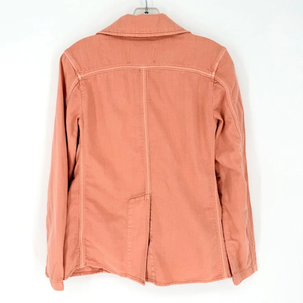 NWT *FLAWED* Sandrine Rose Free People Empire Utility Shirt Jacket Petal Pink XS